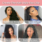 Deep Wave Bulk Human Hair for Braiding 110g 12A Brazilian Virgin Curly Human Hair Extensions for Boho Braids Human Hair 28 Inch Wet and Wavy Human Braiding Hair 2 Bundles/Pack Natural Color