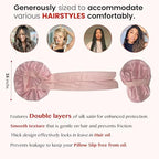 Satin Hair Bonnet by LuxeTress - Premium Soft Feel - Double-Layered Silk Satin - Adjustable Non Slip Band