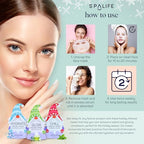 SpaLife 9-Pack Facial Masks for Skin Rejuvenation, Hydration, and Moisturizing - Beauty Face Mask Set for Women