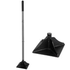 Walensee 10" x 10" Steel Tamper Tool with 48" Handle, Heavy Duty Ground Tamper with Rubber Grip for Leveling Paver Base, Ideal for Dirt Compacting, Gravel and Sand, Driveways and Blacktop Repair