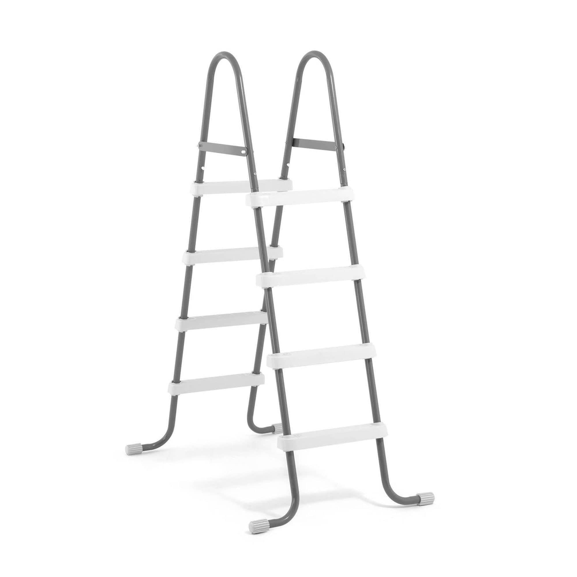 Intex Steel Frame Above Ground Swimming Pool Entry/Exit Ladder for 48" High Wall Pools, 300 Pound Capacity, Accessory Only, Pool Not Included