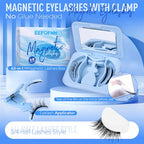 Magnetic Eyelashes Half Lashes Magnetic Eyelashes with Applicator Cat Eye Magnetic Lashes Wispy Magnetic Eyelashes Natural Look No Glue Needed False Eyelashes Magnetic Lashes with Clamp by Eefofnn
