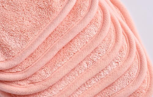 Makeup Remover Cloths for Face, Eye, Lips - Reusable Makeup Remover Pads Soft Microfiber Facial Cleansing Cloths 5 x 5 inch 12 Pack (Coral)
