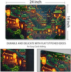 MTG Playmat Magic Card Playmat Game Mat,TCG & CCG Card Games Mat with Free Storage Bags Size 24 x 14 Inches (No with Zones,House)