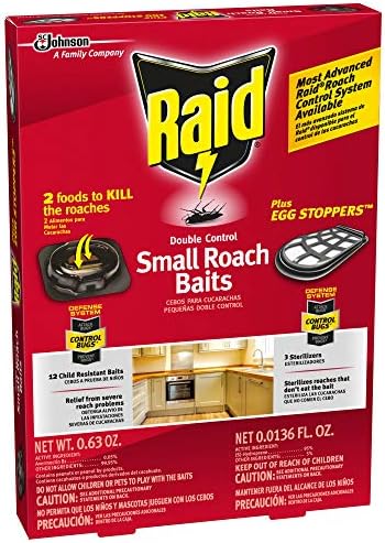 Raid Double Control Small Roach Baits Plus Egg Stopper 0.63 Ounce (Pack of 1)