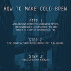 Stone Street Cold Brew Coffee, Breakfast Blend, Low Acid, 100% Arabica, Gourmet Coffee, Medium Roast, Coarse Ground, 1 LB