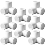 ANPTGHT 1-1/2" 90 Degree PVC Elbow Fitting, Furniture Grade 2 Way Right Angle Elbow Side Outlet PVC Corner Fittings for DIY Building Furniture Greenhouse Shed Pipe Fittings Tent Connection(Pack of 8)