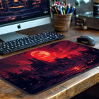 MTG Playmat Non-Slip Rubber Backing Printing Commander Board Game Desk Mat Duel Mat TCG PTCG Playmat 24x14 inches and Free Storage Bags (Castle 2)