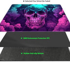 MTG Playmat Magic Card Playmat Game Mat,TCG & CCG Card Games Mat with Free Storage Bags Size 24 x 14 Inches (No with Zones,Skeleton3)