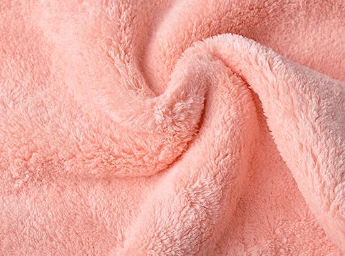 Makeup Remover Cloths for Face, Eye, Lips - Reusable Makeup Remover Pads Soft Microfiber Facial Cleansing Cloths 5 x 5 inch 12 Pack (Coral)