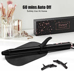 Long Barrel Curling Iron 1 Inch, Extra Long Curling Iron for Thin Hair, Ceramic Curling Iron Infused Argan Oil & Keratin, Long Lasting Styling, 11 Adjustable Temp, Include Clips & Silicone Pad