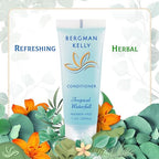 BERGMAN KELLY Hotel Toiletries Bundle (Tropical Waterfall, 1 oz each, 100 Pieces) 4-Piece Set: 25 Round Bar Soap, 25 Shampoo, 25 Conditioner & 25 Body Lotion - Bulk Mini Guest Amenities Supply
