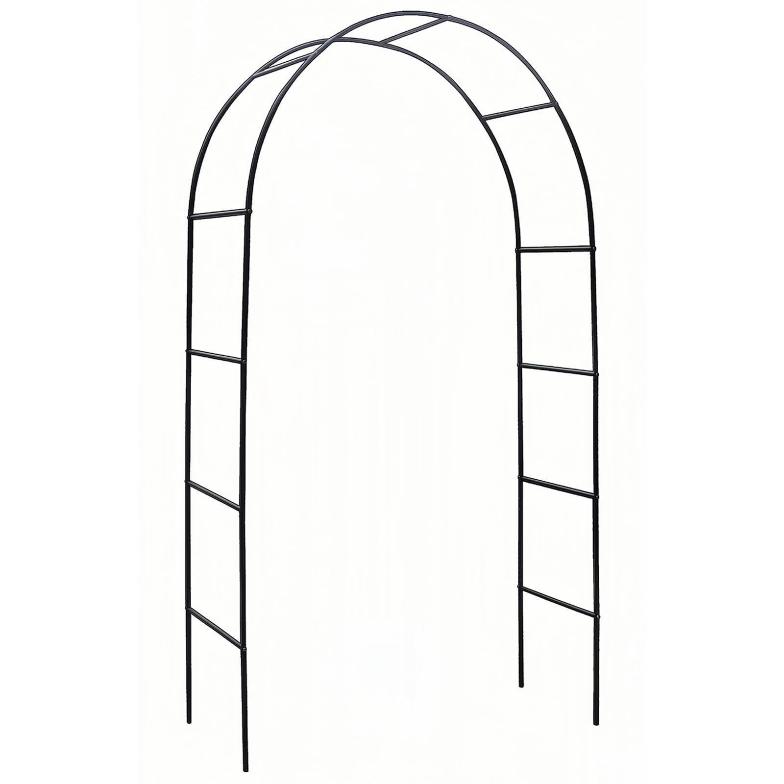 Garden Arch, Outdoor Flower Garden Arch Trellis, Sturdy Steel Arbor for Climbing Plants, Wedding Decoration, 7'8" H x 4'5" W, Dark Green