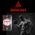 Audacious Nutrition KetoStart+ | Exogenous Ketones Powder with Electrolytes for Energy, Strength & Focus | with Caffeine | Raspberry Lemonade Flavor Electrolyte Powder (10x Ketones Drink Mix Packets)