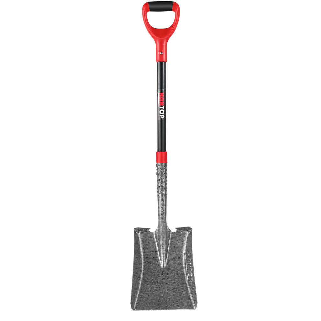 HANTOP Transfer Shovel Fiberglass Handle 43in for Garden & Construction