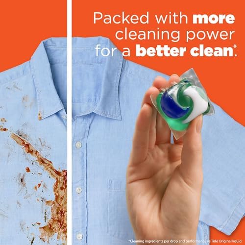 Tide PODS Liquid Laundry Detergent Soap Pacs HE Compatible 76 Count Powerful 3-in-1 Clean in one Step Clean Breeze Scent