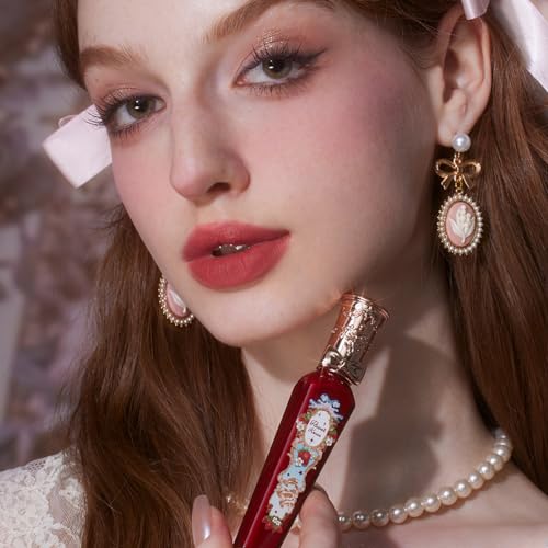 Flower Knows Strawberry Rococo Cloud Lip Cream Matte Liquid Lipstick-Long Lasting&Highly Pigmented Lip Stain -Velvety Waterproof Lip Makeup for Girls&Women-0.12 Fl Oz,1 Count(S07 Lychee Tea)