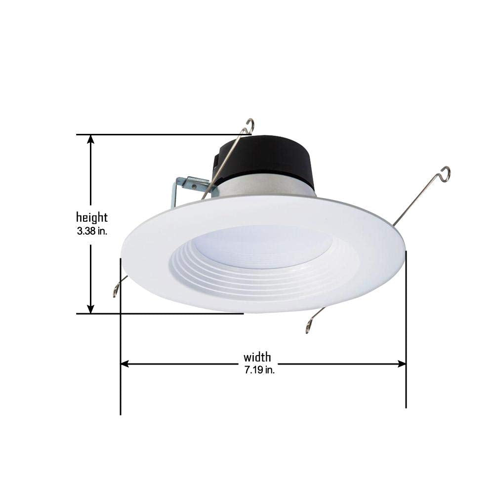 HALO LT 5 in / 6 in 6-Pack Indoor/Outdoor Recessed LED Retrofit Trim Can Lights 3CCT Selectable 3000K/4000K/5000K 600 Lumens Dimmable ENERGY STAR Certified