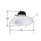 HALO LT 5 in / 6 in 6-Pack Indoor/Outdoor Recessed LED Retrofit Trim Can Lights 3CCT Selectable 3000K/4000K/5000K 600 Lumens Dimmable ENERGY STAR Certified