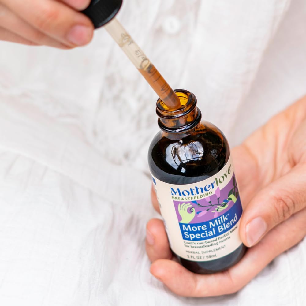Motherlove More Milk Special Blend (2 Ounce Tincture) Herbal Lactation Supplement w/Goat’s Rue to Build Breast Tissue & Support Breast Milk Supply—USDA Certified Organic, Vegan, Kosher, Soy-Free