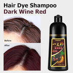 Hair Dye Shampoo 3 in 1, Hair Color Shampoo, Semi-Permanent Hair Color, Drak Wine Red Hair Dye, Safe & Professional Hair Dye Shampoo, Easy To Use, For Salon & Home 16.9 FL OZ (Drak Wine Red)