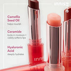 innisfree Dewy Tint Lip Balm with Hydrating Hyaluronic Acid and Ceramides, Tinted Korean Lip Balm