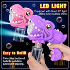 4 Pack Bubble Machine Guns - Toys for Boys Girls Ages 3-5 4-8 with 4 Bottle Solutions Kids Birthday Gift Bubble Blower for Kids Easter Toys Christmas Stocking Stuffers Valentines Outdoor Party Favors