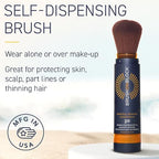 Brush On Block SPF 30 Mineral Powder Sunscreen, Touch of Tan, Refillable, Broad Spectrum, Water Resistant Face Protection, For All Skin Types, Subtle Hint of Color, Reef Friendly, Mfg in USA