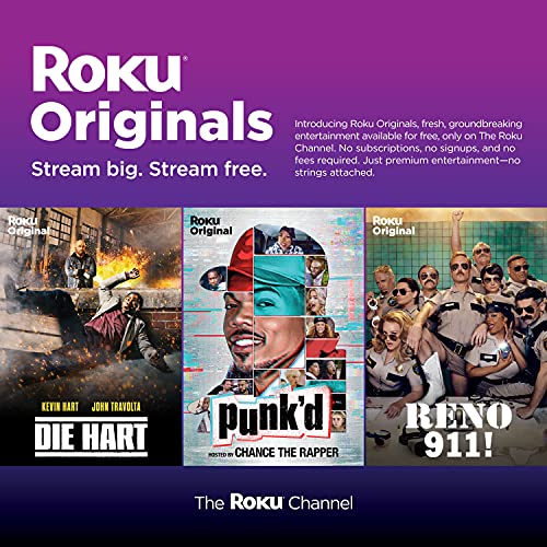 Roku Smart Soundbar, 4K/HD/HDR Streaming Media Player & Exceptional Audio Includes Roku Voice Remote