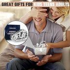 Fidget Spinners Toys for Adults Metal Figette Bike Chain Pain Stim Fidgets Toy for Teens ADHD Cool Gadgets Desk Offices Gift Anxiety Relief Items Stress Tool Sensory Spiky Toy for Autism - Color+Black