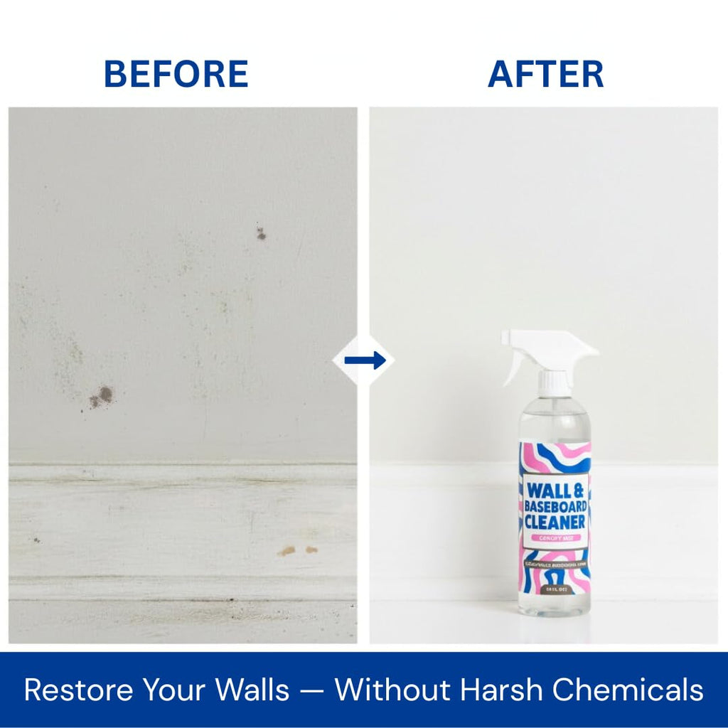 812 Wall Cleaner Spray – Safely Cleans Painted Walls, Baseboards, Kitchen Cabinets, Doors & More | Family & Pet Friendly | Made in America | 24oz.