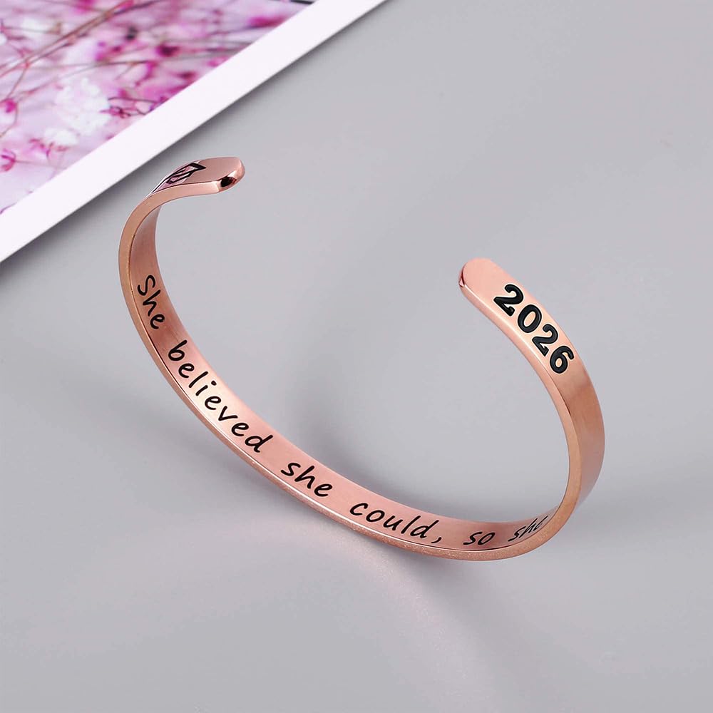 M MOOHAM Graduation Gift for Her 2026, High School College Graduation Gifts Bracelet for Her Women, Class of 2026 Grad Gift