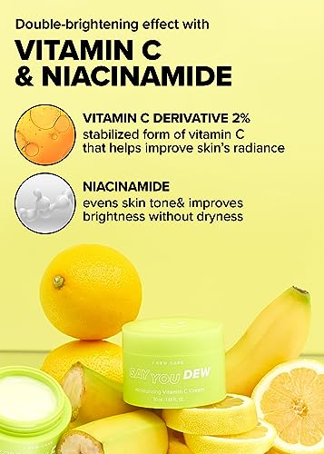 I DEW CARE Vitamin C Face Moisturizer - Say You Dew | Korean Skin Care Routine Panthenol, Niacinamide, Non-irritating, Hydrate and Illuminate Glass Smoother Skin, Lightweight, 1.69 FL Oz