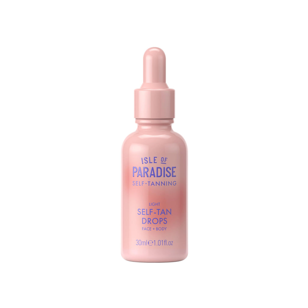 Isle of Paradise Self Tanning Face & Body Drops- Light, Self Tanner Drops for a Natural Bronze, Long-lasting Tan, Cruelty Free, Fragrance Free & Dermatologist-Approved, 1.01 fl. oz