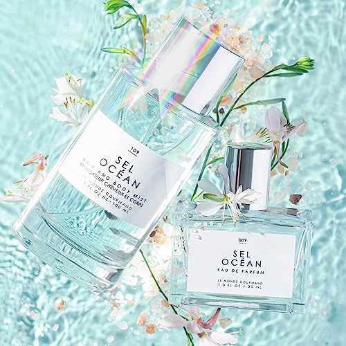 Le Monde Gourmand Sel Océan Hair & Body Mist - 3.4oz (100ml) - Honeysuckle, Muguet and Pink Sea Salt Fragrance Notes