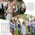 120 Count Wedding Mini Bubble for a Wedding Wands Bulk Heart Bubble Wand for Guests Send Off Party Supplies Valentine Anniversaries Celebration (Love Forever)