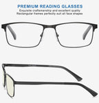 EYECEDAR 5 Pack Reading Glasses Men Metal Spring Hinges with Blue Light Blocking Eyeglasses Computer Readers for Men 1.5
