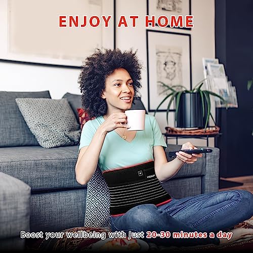 Red Light Therapy Belt for Body Comfort - APP-Controlled Wearable Dual Power Modes, Ideal for Women (Black4)