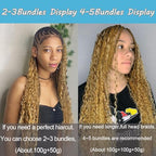 #27 Honey Blonde 14 Inch 1 Bundle 50g Deep Curly Wave Bulk Human Hair for Braiding Unprocessed Brazilian Water Wave Human Braiding Hair for Boho Braids Wet and Wavy