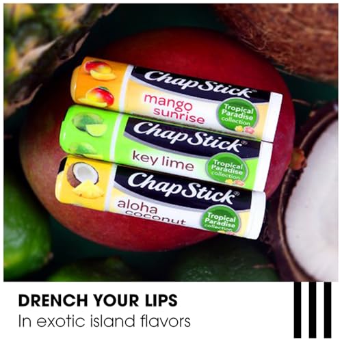ChapStick Bulk Lip Balm, Aloha Coconut, 12-Pack – Luscious & Tropical Lip Moisturizer, 0.15 Ea
