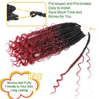 Fulcrum Goddess Box Braids Crochet Hair 10 Inch, 9 Packs Boho Box Braids Crochet Hair for Women, Pre-looped Bohemian 3X Crochet Braids with Curly Ends (10Inch, 1B/99J/530#)