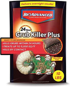 BioAdvanced 24 Hour Grub Killer Plus, Granules, 10 lb with BioAdvanced Season Long Grub Control, Ready-to-Spread Granules, 10 LB