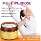 LEPONIX Magnesium Cream for Sleep, Magnesium Body Butter, Leg Cramps & Pain, Muscle Relaxation, Magnesium Lotion for Sleep, Magnesium Balm for Men Women, Safe for Kids (120ml, Vanilla)