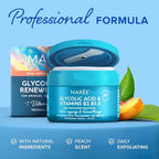 MAREE Glycolic Acid Pads - Toner Pads for Face Cleansing - Tea Tree Oil, Salicylic Acid & Vitamins E, B3, B5 - Facial Peel & Radiance Deep Cleaning Effect - 50 Count