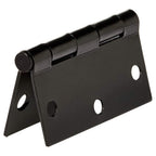 Amazon Basics Interior Door Hinges, Square, 3.5 x 3.5 Inch, Matte Black, Pack of 12