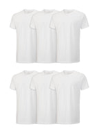 Fruit of the Loom Mens Stay Tucked Crew T-Shirt Underwear, Classic Fit - White 6 Pack, Large US