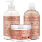 SheaMoisture Curl & Shine Shampoo, Conditioner, 13 Oz Ea + Curl Enhancing Smoothie, 12 Oz – Coconut & Hibiscus Premium Gift Set (3 Piece Set)