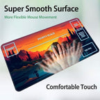 for MTG Game Playmat, for Magic TCG Rubber Play mat,Tabletop Card Playmats with Smooth Surface,Trading Card Inked Game Mat with White Zones,Battle Game,Sunset Forest
