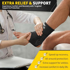 CAMBIVO Ankle Brace for Women & Men, Compression Ankle Support for Sprain & Strain, Achilles Tendonitis, Plantar Fasciitis & Recovery, Ankle Sleeve for Running, Basketball, Football, Daily Use