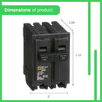 FalconSupply Genuine Square D HOM250 50 Amp Double Pole Circuit Breaker Kit